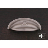 RK International - Lines and Single Cross Rounded Cup Pull - Satin Nickel