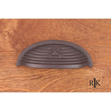 RK International - Lines and Single Cross Rounded Cup Pull - Oil Rubbed Bronze