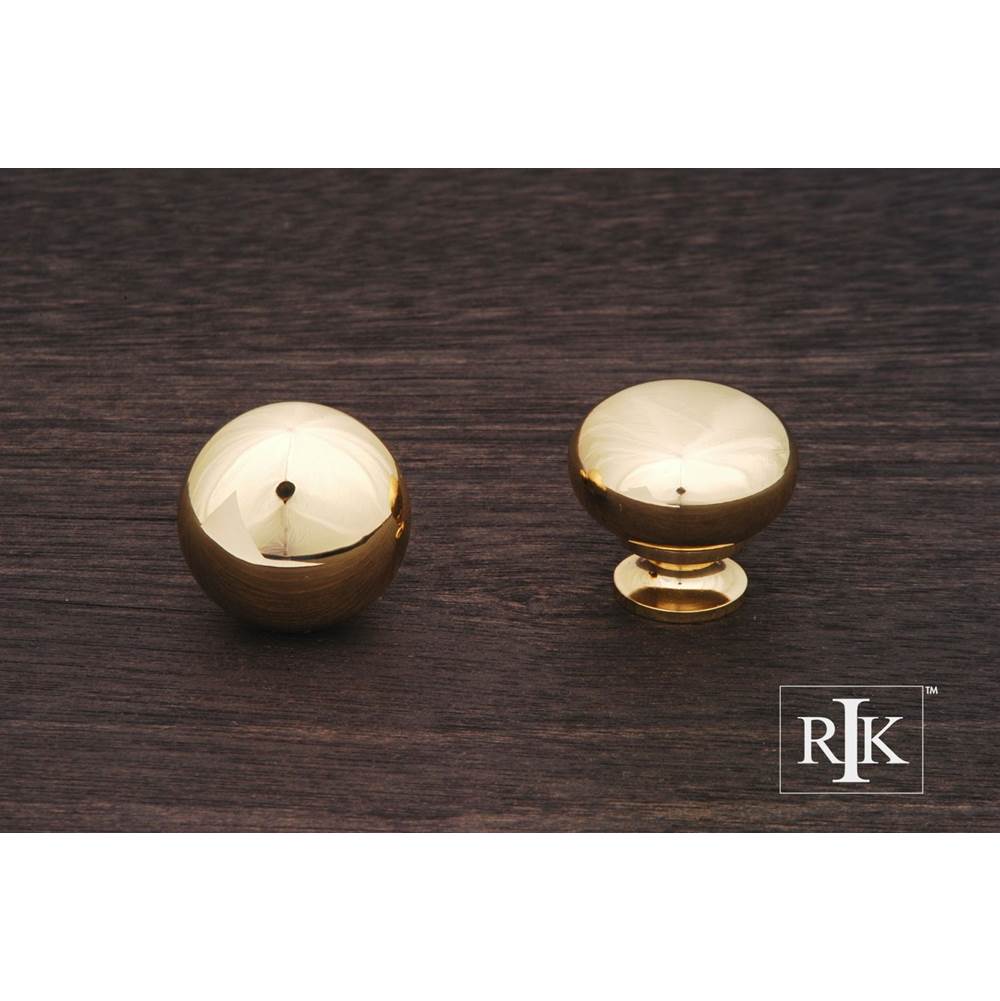 RK International - Globe Mushroom Knob - Polished Brass