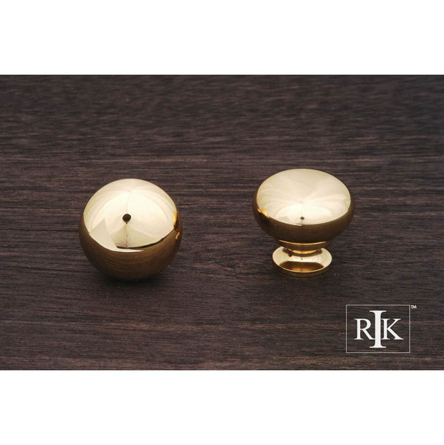 RK International - Globe Mushroom Knob - Polished Brass