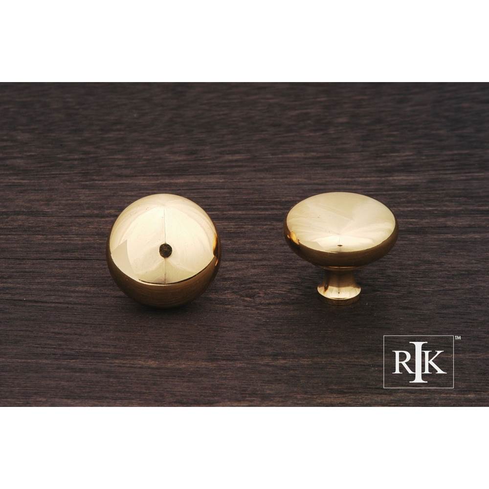 RK International - Thin Mushroom Knob - Polished Brass