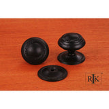 RK International - Large Rope Knob with Detachable Back Plate - Black
