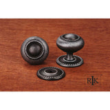 RK International - Large Rope Knob with Detachable Back Plate - Distressed Nickel