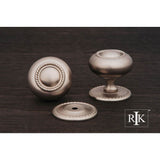 RK International - Large Rope Knob with Detachable Back Plate - Satin Nickel