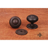RK International - Large Rope Knob with Detachable Back Plate - Oil Rubbed Bronze