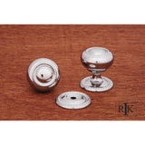 RK International - Small Rope Knob with Detachable Back Plate - Chrome