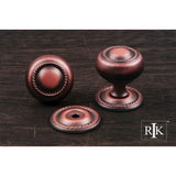 RK International - Small Rope Knob with Detachable Back Plate - Distressed Copper