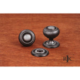 RK International - Small Rope Knob with Detachable Back Plate - Distressed Nickel