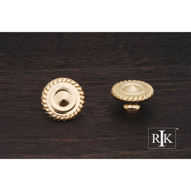 RK International - Rope  at  Edge Knob - Polished Brass