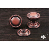 RK International - Flat Rope Knob with Detachable Back Plate - Distressed Copper