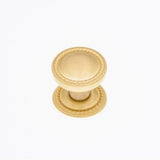 RK International - Flat Rope Knob with Detachable Back Plate - Satin Brass