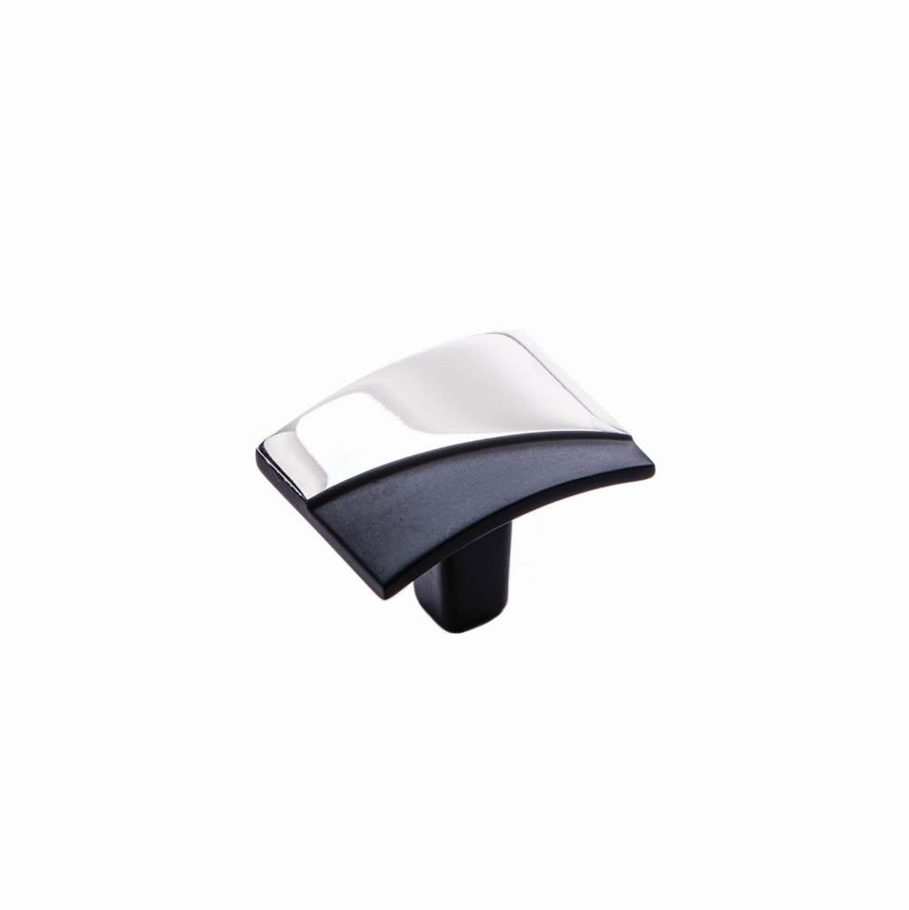 RK International - Trumbull Knob - Polished Nickel,Black