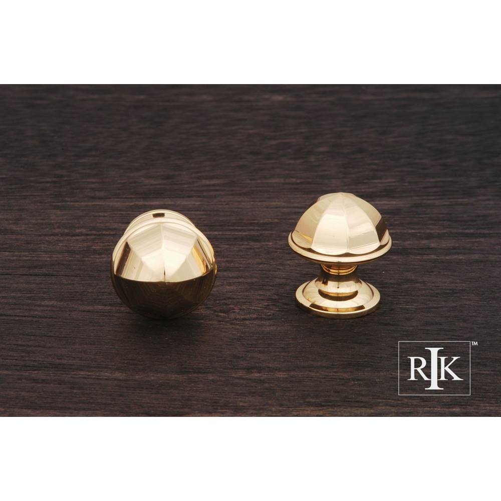 RK International - Contoured Dome Knob - Polished Brass