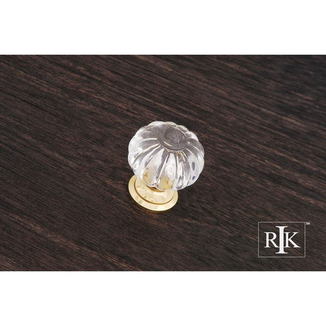 RK International - Acrylic Flower Knob - Polished Brass