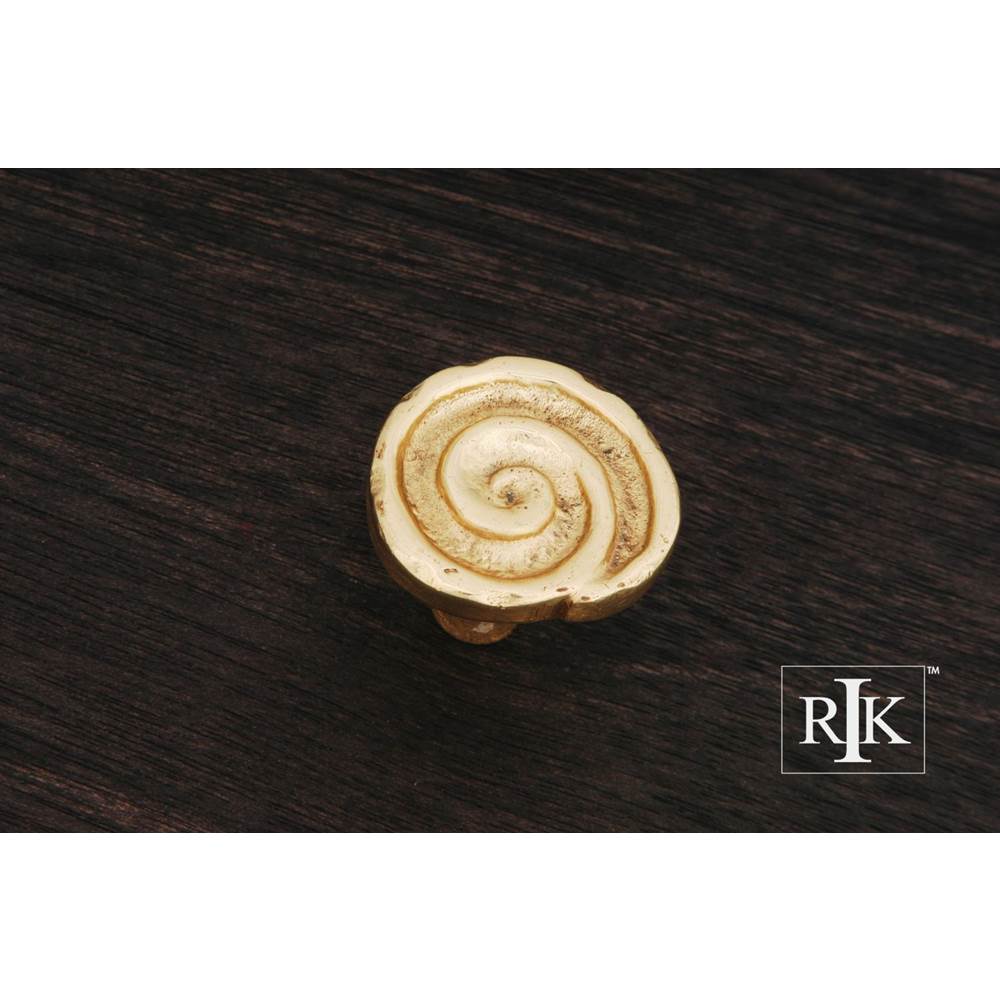 RK International - Swirl Knob - Polished Brass