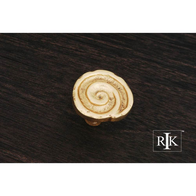 RK International - Swirl Knob - Polished Brass