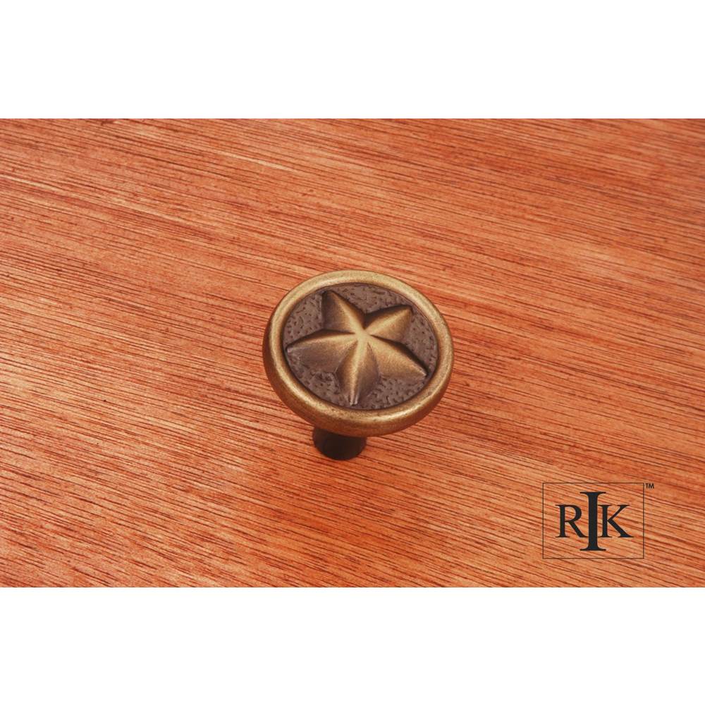 RK International - Rugged Texas Star Knob - Antique English