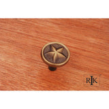 RK International - Rugged Texas Star Knob - Antique English