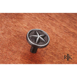 RK International - Rugged Texas Star Knob - Distressed Nickel