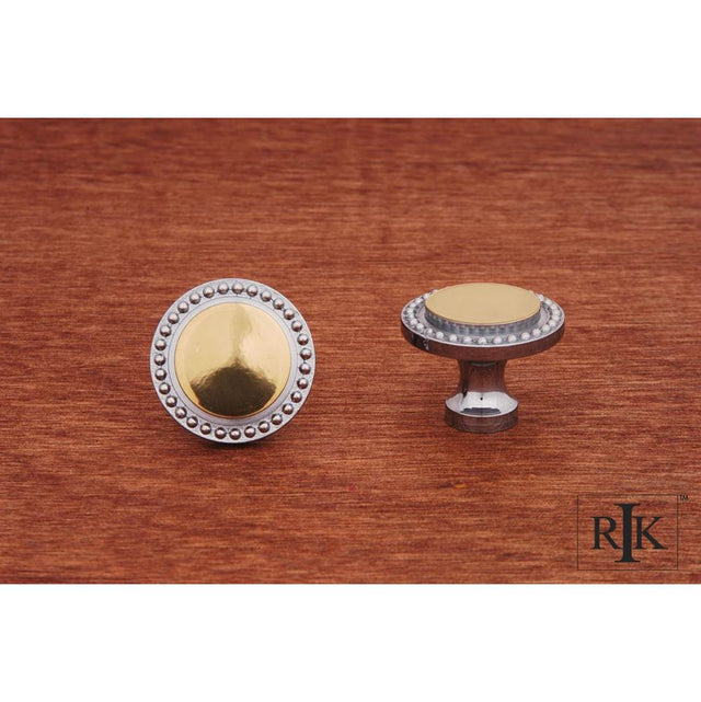 RK International - Beaded Knob - Chrome,Brass