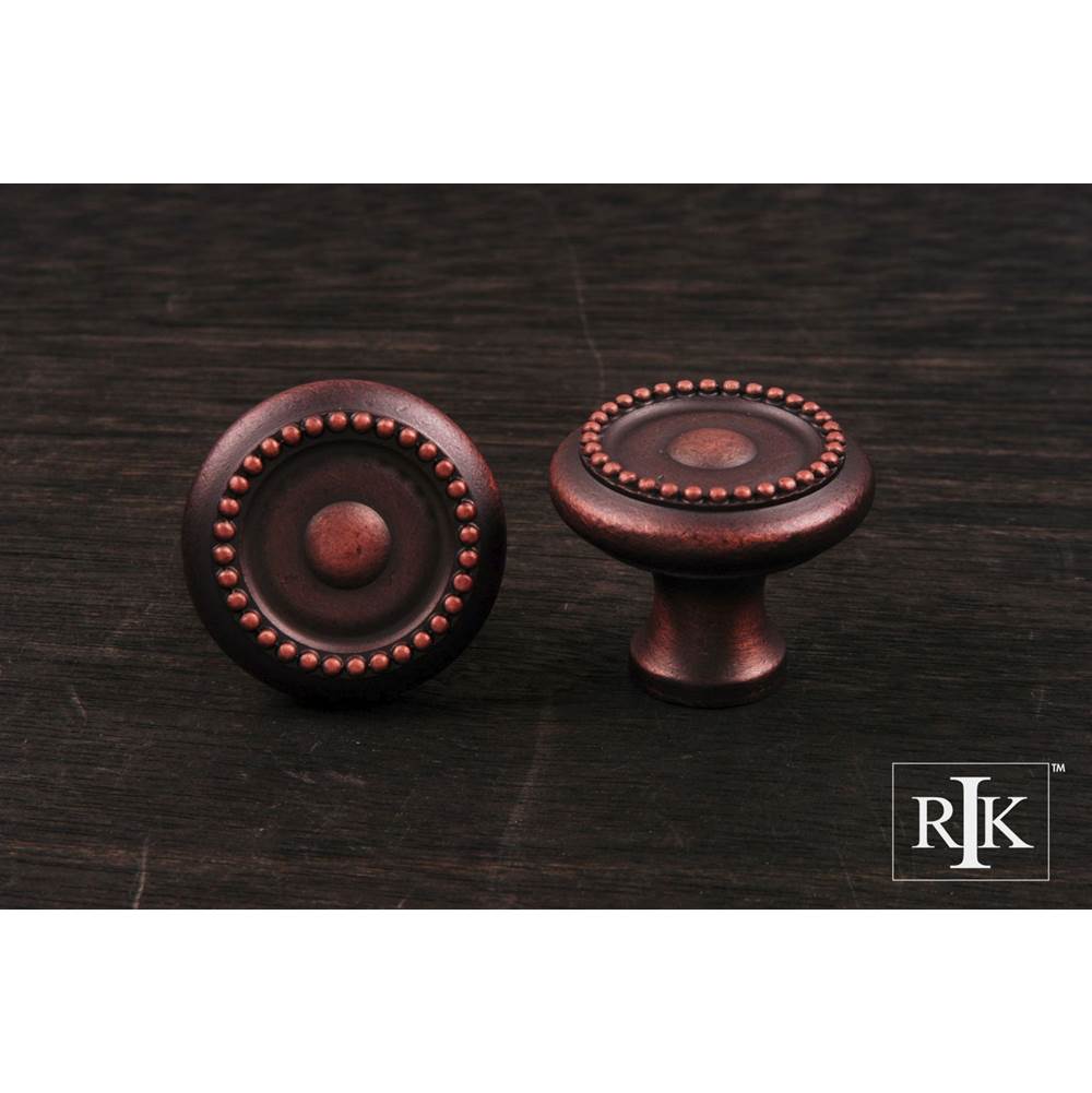 RK International - Beaded Knob with Tip - Distressed Copper