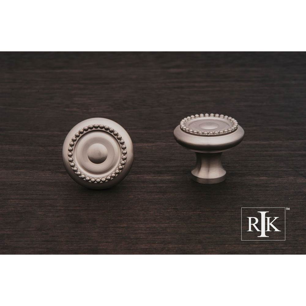 RK International - Beaded Knob with Tip - Satin Nickel