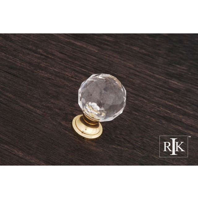 RK International - Acrylic Hammered Knob - Polished Brass