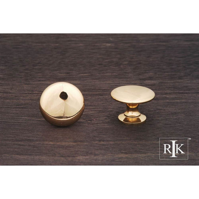 RK International - Flat Face Knob - Polished Brass