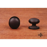 RK International - Large Solid Plain Knob with Backplate - Oil Rubbed Bronze