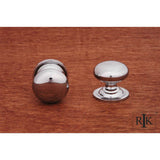 RK International - Small Solid Plain Knob with Backplate - Chrome