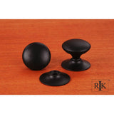 RK International - Small Plain Knob with Detachable Back Plate - Black