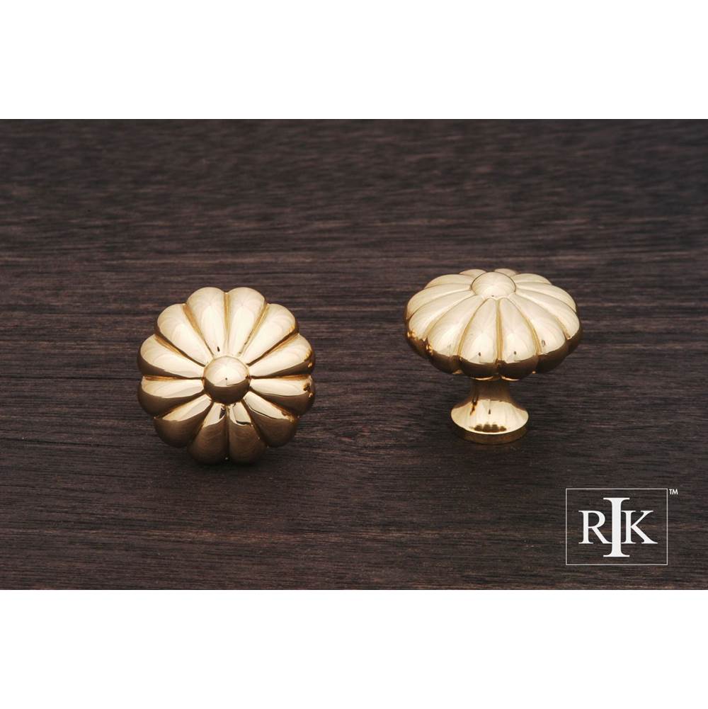 RK International - Large Melon Knob - Polished Brass
