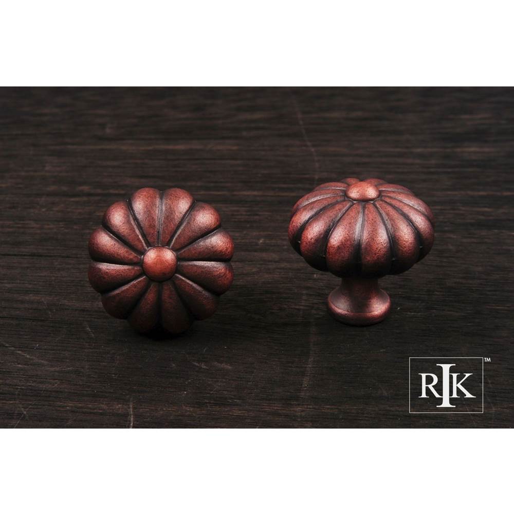 RK International - Small Melon Knob - Distressed Copper