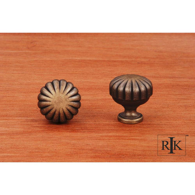RK International - Smooth Melon Knob - Antique English