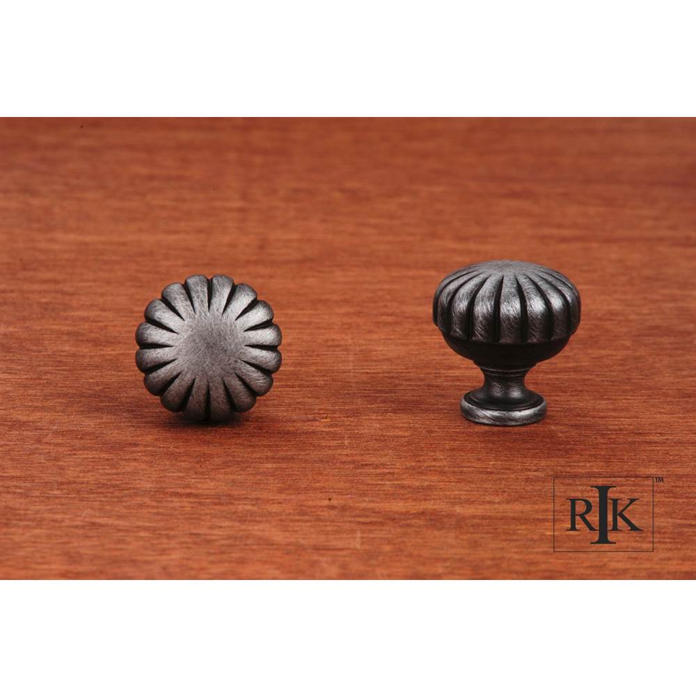 RK International - Smooth Melon Knob - Distressed Nickel