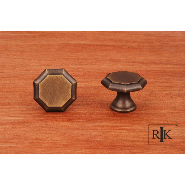 RK International - Octagonal Knob - Antique English