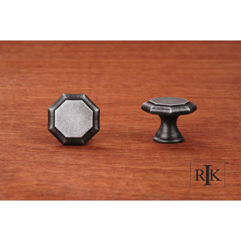 RK International - Octagonal Knob - Distressed Nickel