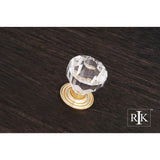 RK International - Diamond Cut Acrylic Knob - Polished Brass
