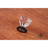 RK International - Diamond Cut Acrylic Knob - Oil Rubbed Bronze