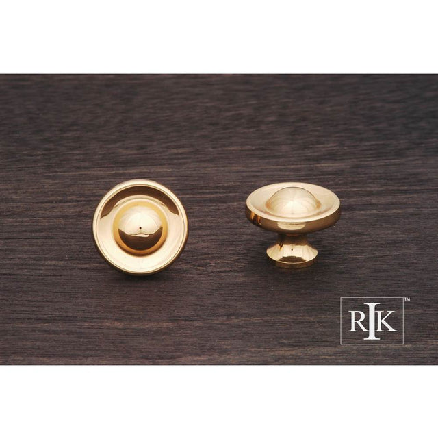 RK International - French Contoured Knob - Polished Brass