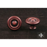 RK International - Large Solid Georgian Knob - Distressed Copper