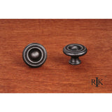 RK International - Large Solid Georgian Knob - Distressed Nickel