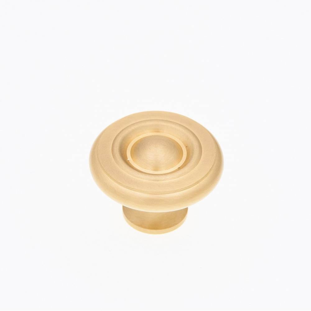 RK International - Large Solid Georgian Knob - Satin Brass