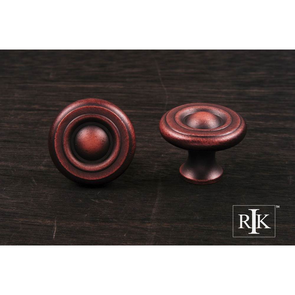 RK International - Small Solid Georgian Knob - Distressed Copper