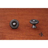 RK International - Small Solid Georgian Knob - Distressed Nickel