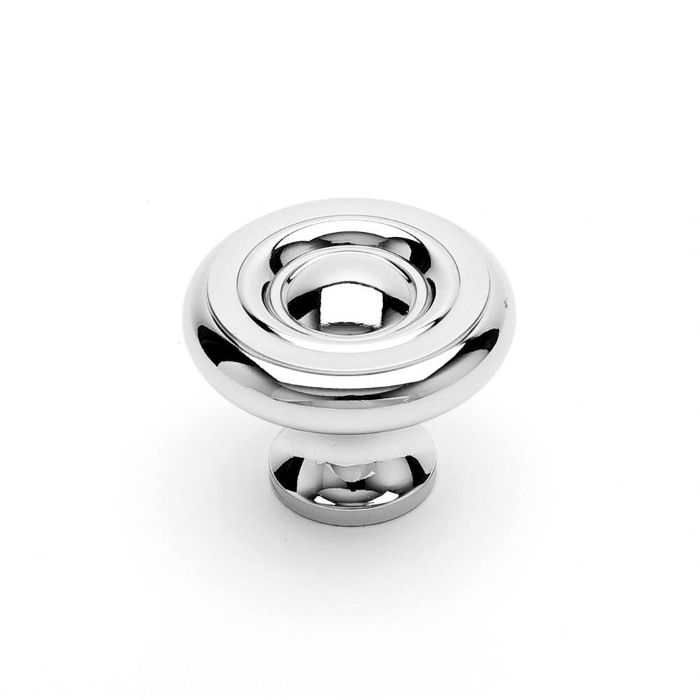 RK International - Small Solid Georgian Knob - Polished Nickel