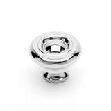 RK International - Small Solid Georgian Knob - Polished Nickel