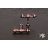 RK International - Small Twisted Knob - Distressed Copper
