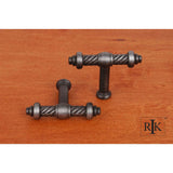 RK International - Small Twisted Knob - Distressed Nickel