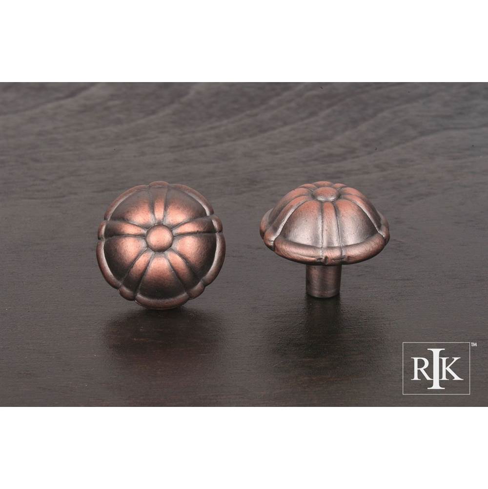 RK International - Small Petal Knob - Distressed Copper